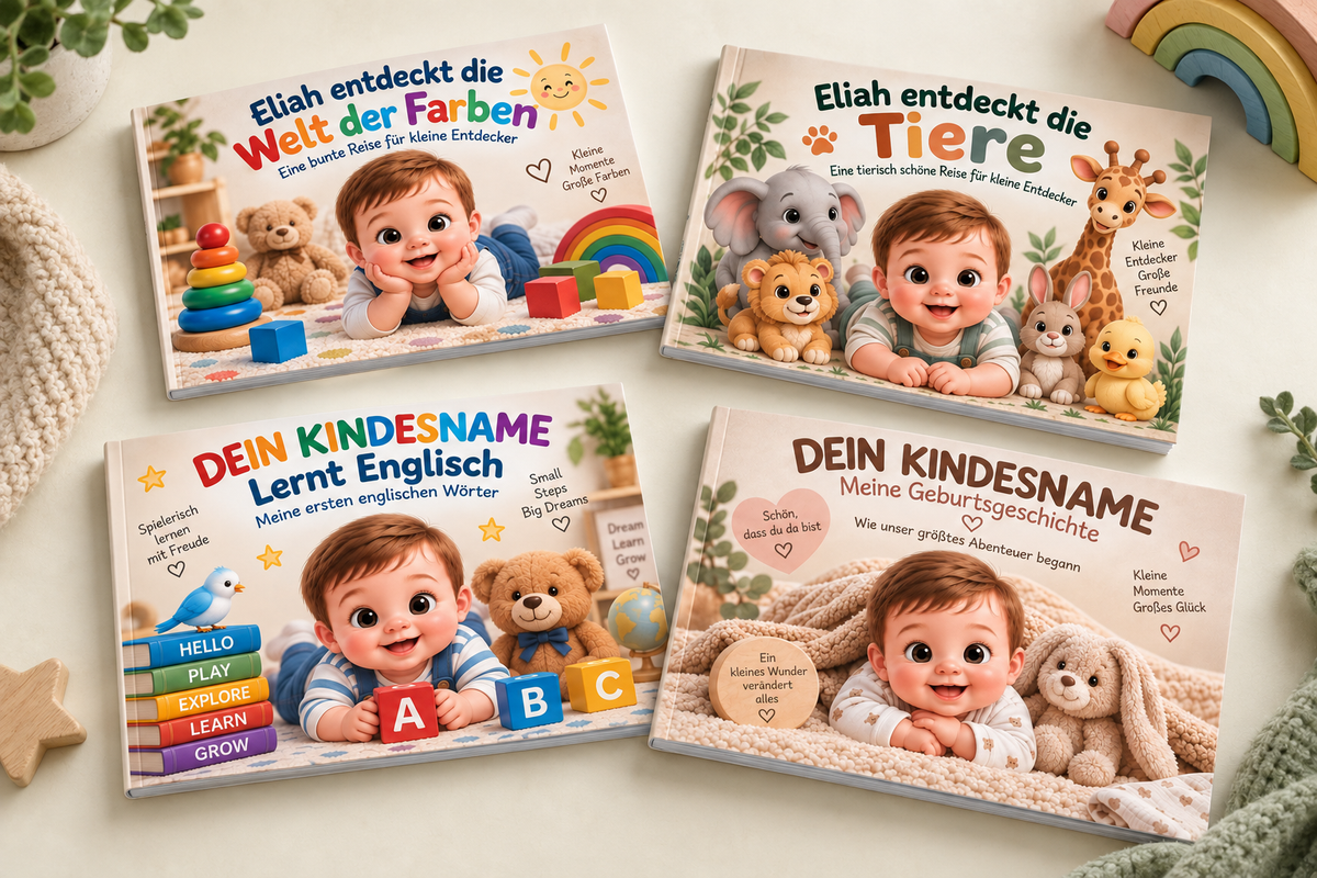 Personalisierte Kinderbücher von ByMoms4Moms – dein Kind als Hauptfigur