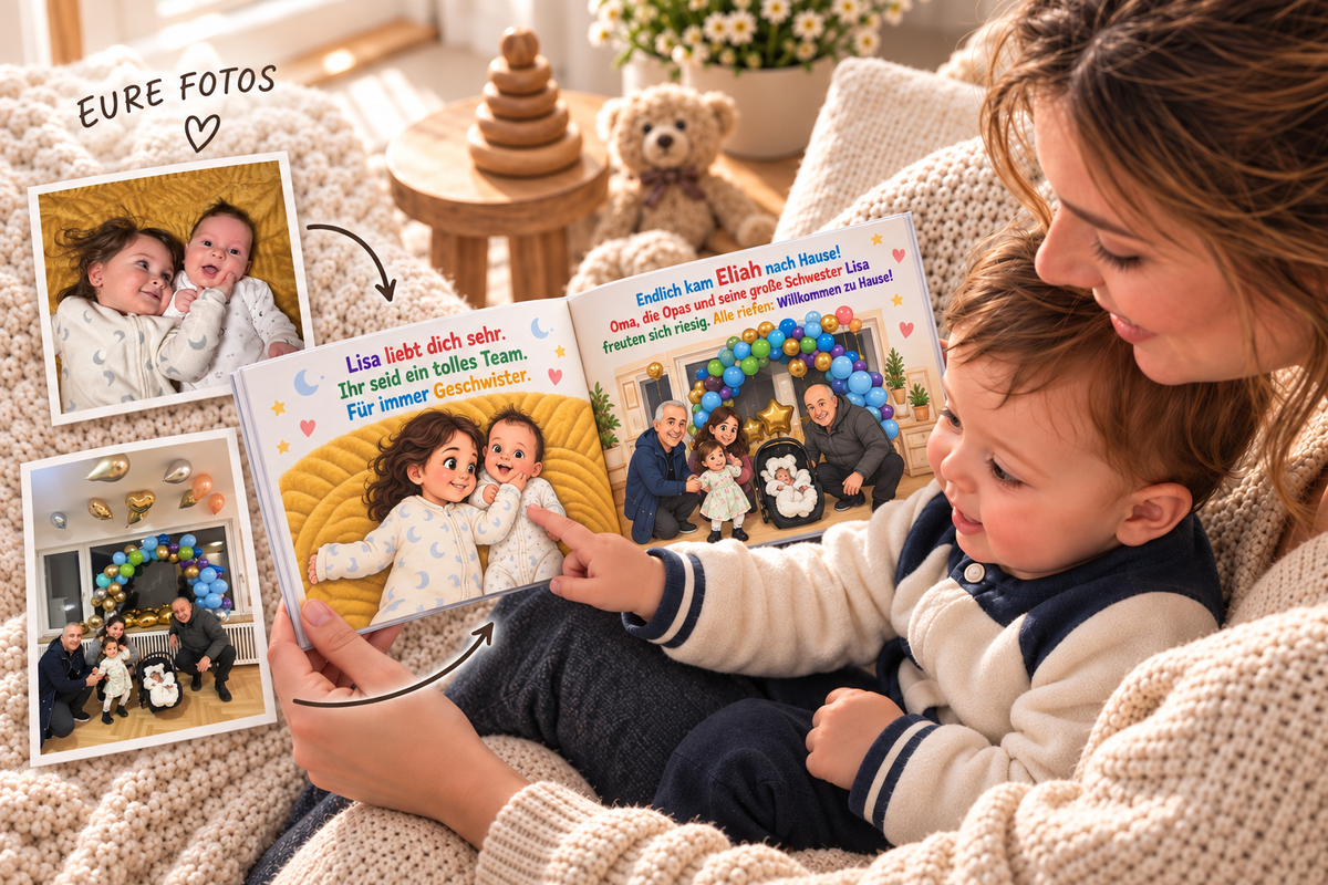 Personalisiertes Märchenbuch aus eigenen Fotos – Beispielansicht