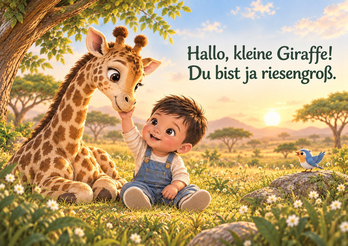 Eliah entdeckt die Tiere – illustrierte Innenseiten des Kinderbuchs