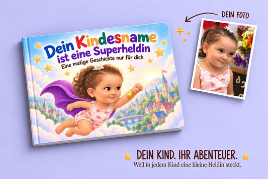 Vom Kinderfoto zum personalisierten Superheldinnen-Buch