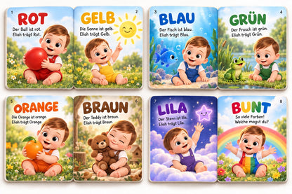 Beispielseiten des personalisierten Farbenbuchs