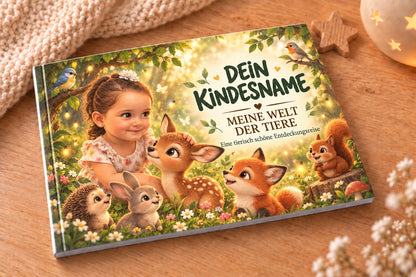 Personalisiertes Tierbuch für Kinder – individuelles Buchcover